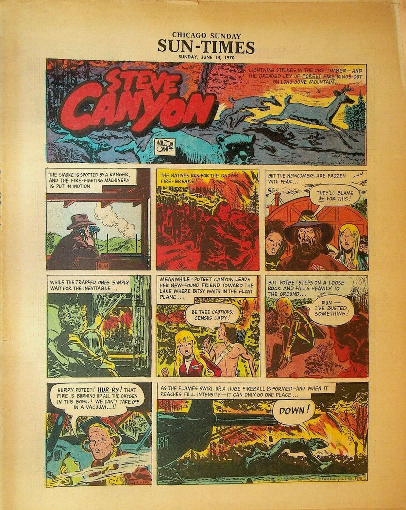 Chicago Sunday Sun-Times Comic Section June 14 1970 Steve Canyon Mary Worth