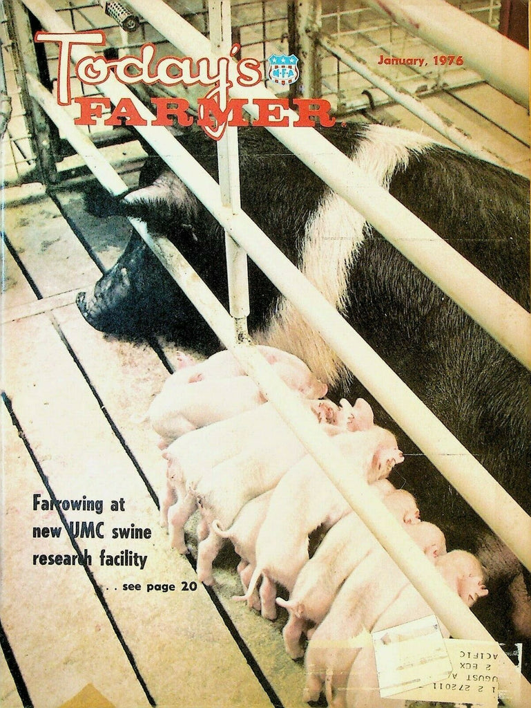 Today's Farmer Magazine January 1976 University of Missouri Swine Research