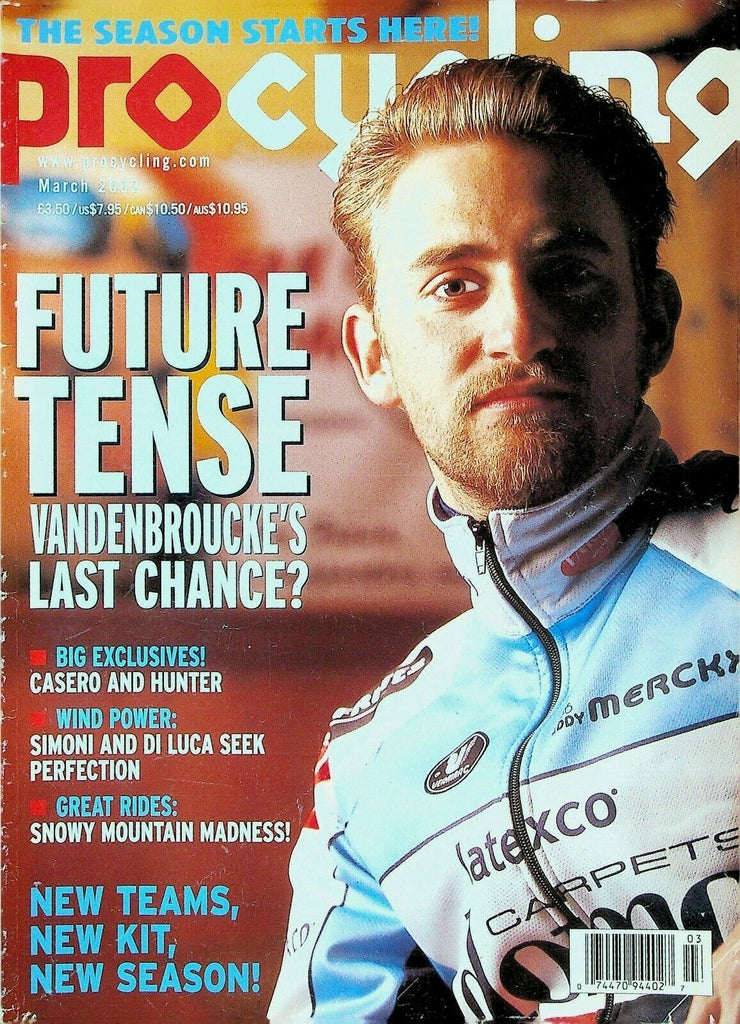 Pro Cycling Magazine March 2002 Frank Vanderbroaucke David Millar