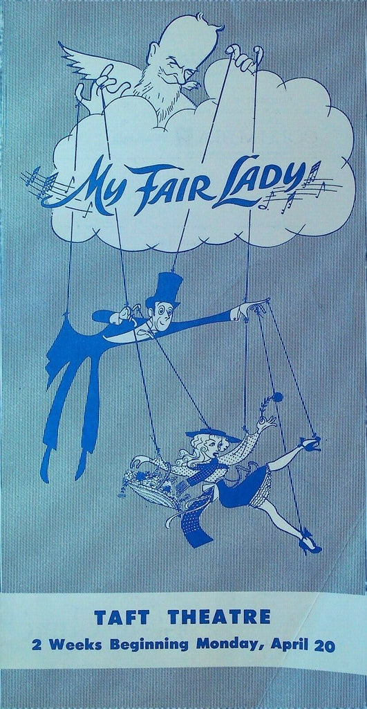 My Fair Lady Program April 20 1959 Taft Theatre Cincinnati Hugh Dempster