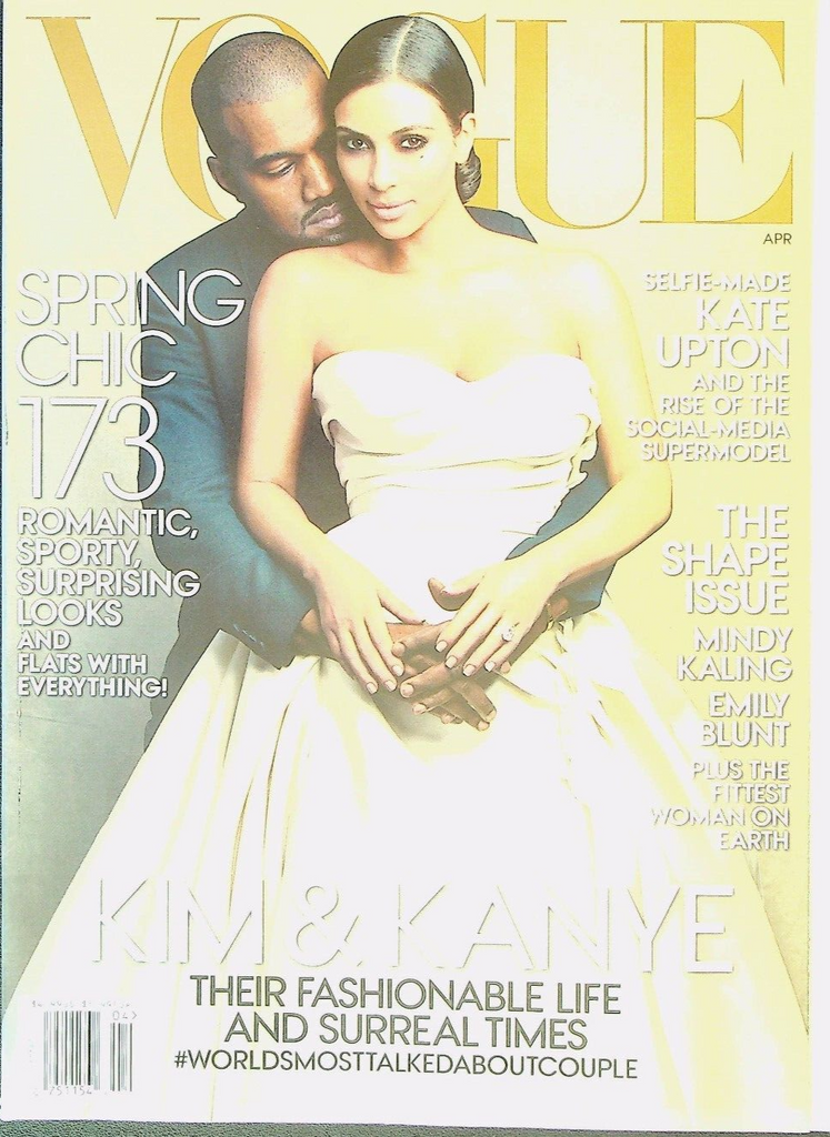 Vogue Magazine April 2014 Kim Kardashian Kanye West Kate Upton Emily Blunt