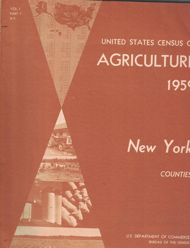 United States Census of Agriculture Book 1959 New York Counties