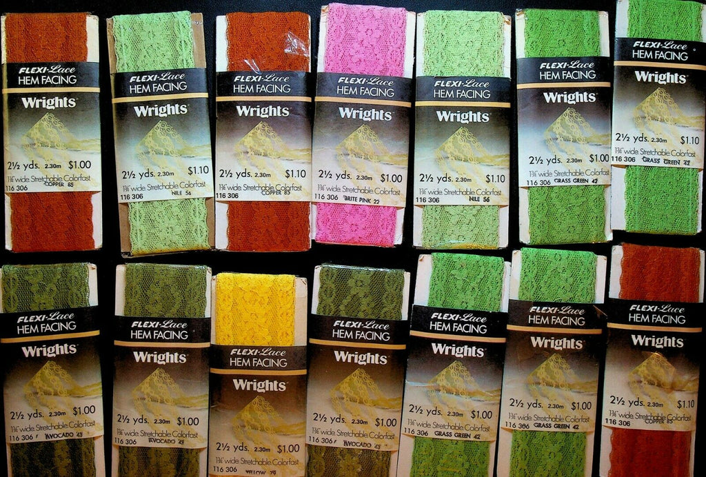 Wright's Sewing Notions Vintage Lot of 20 Hem Facing