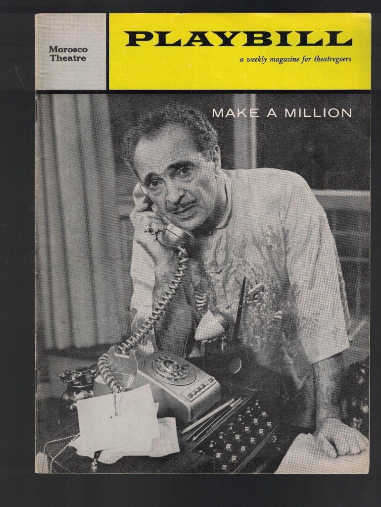 Make a Million Playbill April 13 1959 Sam Levene Conrad Janis Bill Hickey