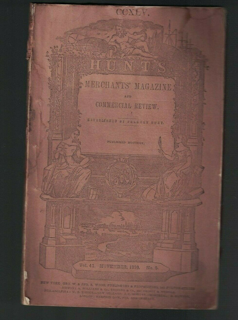 Hunt's Merchant's Magazine & Commercial Review November 1859 Railroads Mining