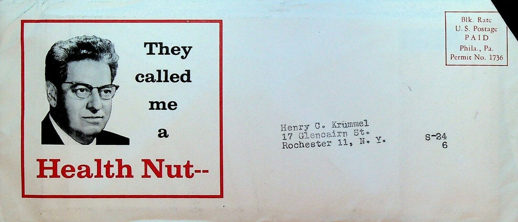 Prevention Magazine Emmaus Pennsylvania Health Nut Letter 1960s Sealed