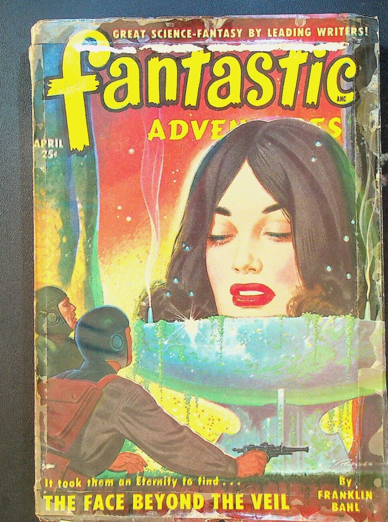 Fantastic Adventures Pulp April 1950 Franklin Bahl Mack Reynolds Lyle Burke