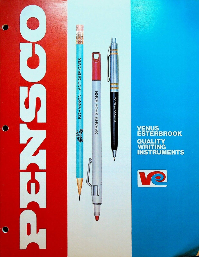 Pensco Venus Esterbrook Quality Writing Instruments Catalog 1970s Pens Pencils