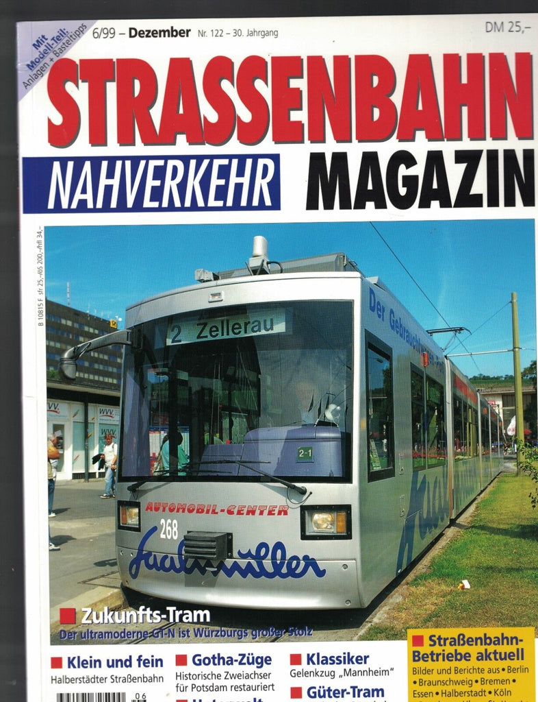 Strassenbahn Magazin Nahverkehr #122 December 1999 Trolley Tram Streetcars
