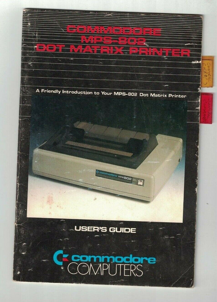 Commodore Computers MPS-802 Dot Matrix Printer User's Guide Manual 1984