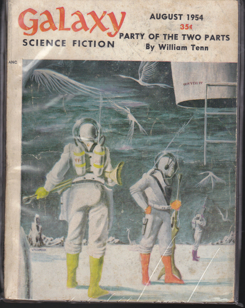 Galaxy Magazine August 1954 William Tenn FL Wallace Frederik Pohl Willy Ley