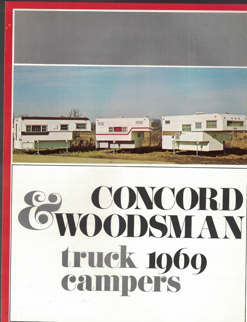 Concord & Woodsman 1969 Truck Campers Brochure Models 80 110 111 112 113