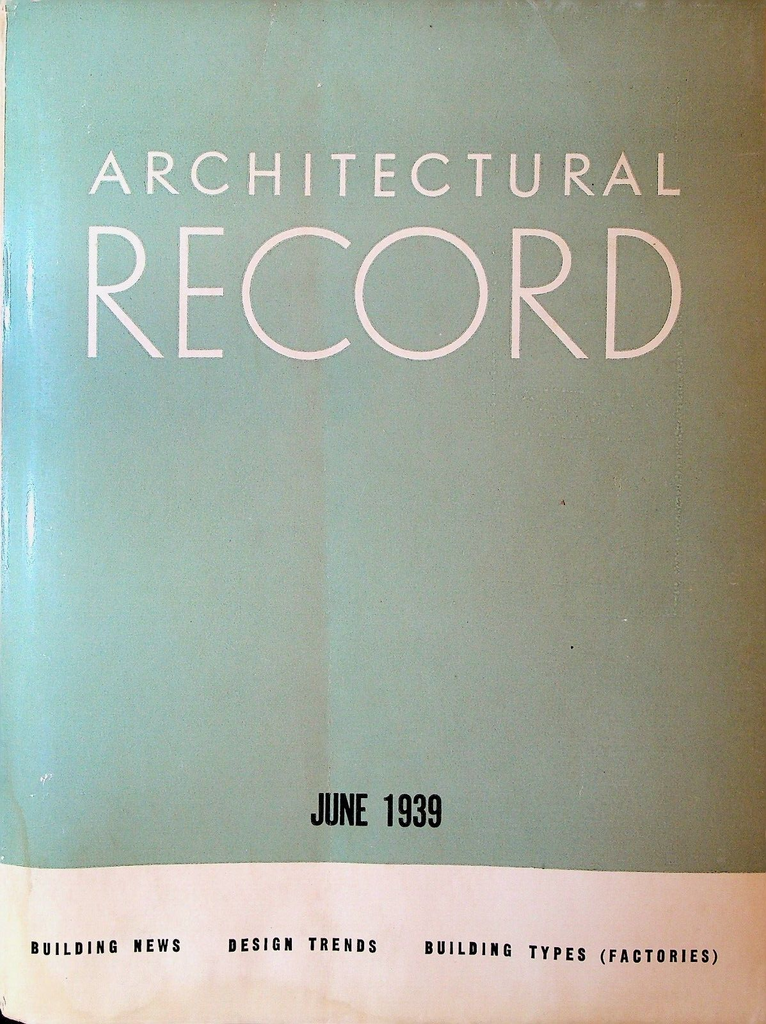 Architectural Record June 1939 Air Conditioning Newsreel Theater