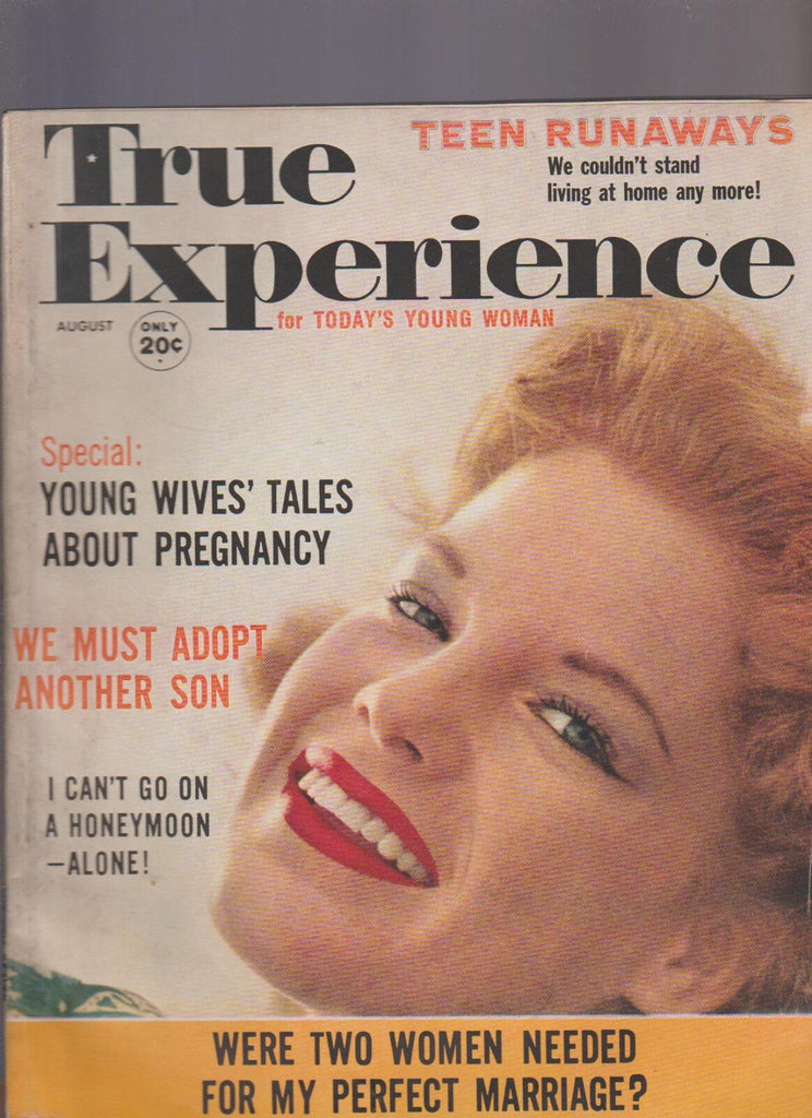 True Experience Magazine August 1960 Teen Runaways I Can't Go on Honeymoon Alone
