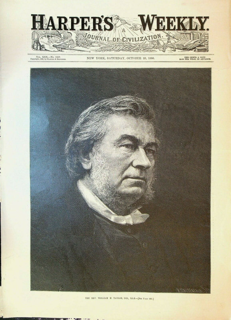 Harper's Weekly October 23 1886 William Taylor AB Frost Charles Graham