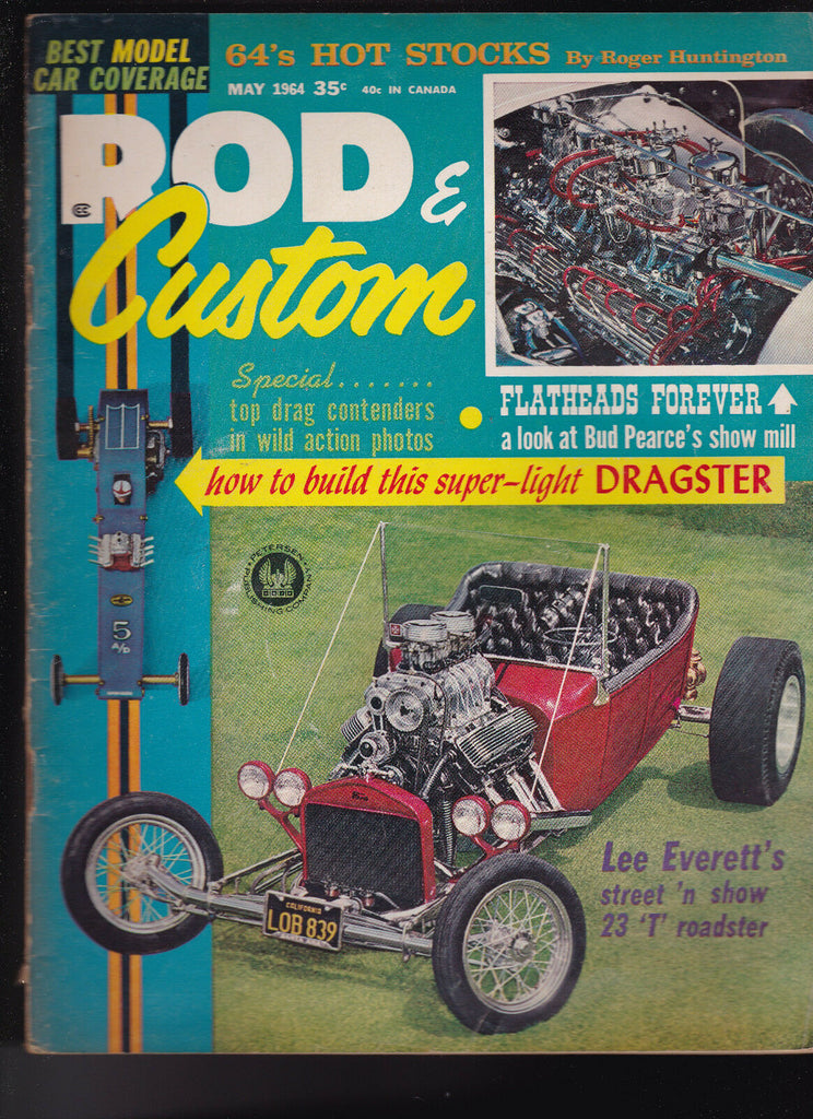 Rod & Custom Magazine Lee Everett Dragster May 1964 FREE US S/H