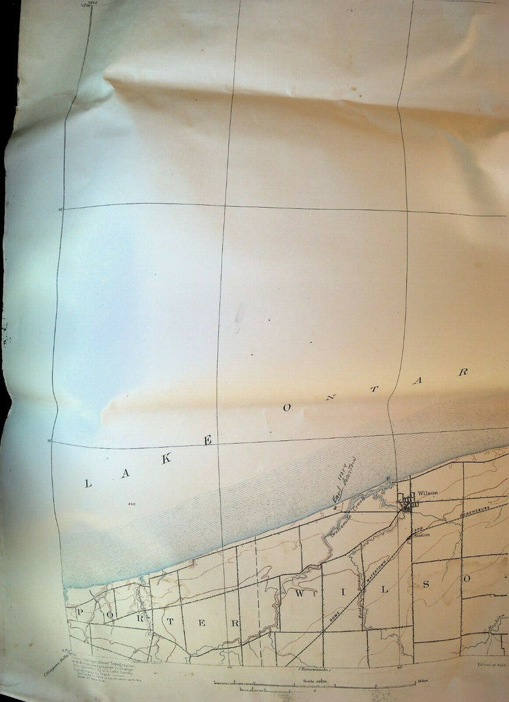 Wilson Niagara County Quadrangle New York State US Geological Survey Map 1912