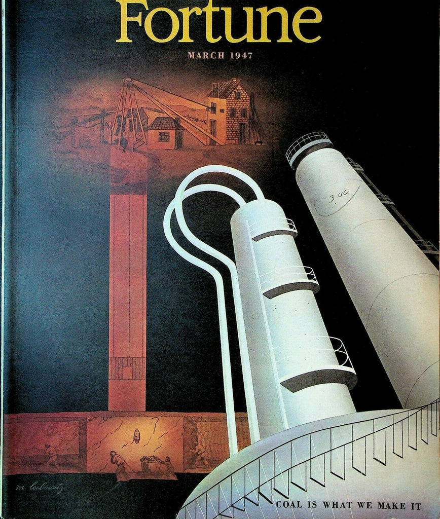 Fortune Magazine March 1947 Coal American Radio Broadcasting Rowe Corp Japan