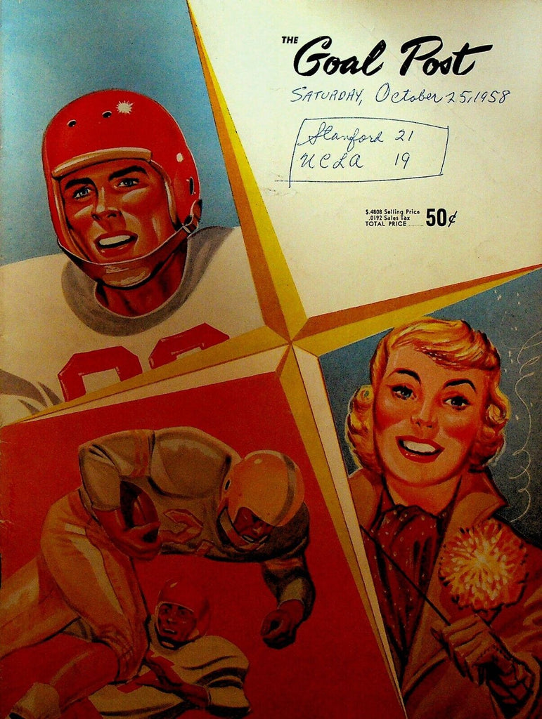 Stanford v UCLA Bruins NCAA Football Program October 25 1958 Billy Kilmer