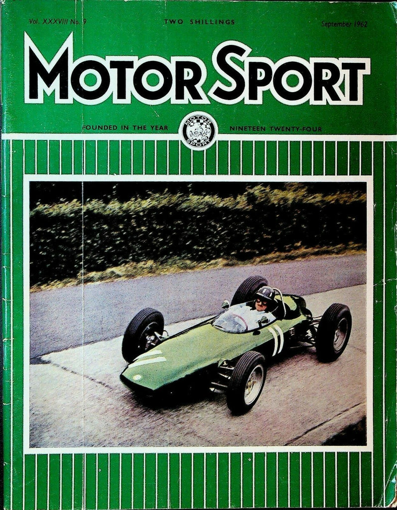 Motor Sport Magazine September 1962 Ginetta G4 Volvo P1800 German Grand Prix