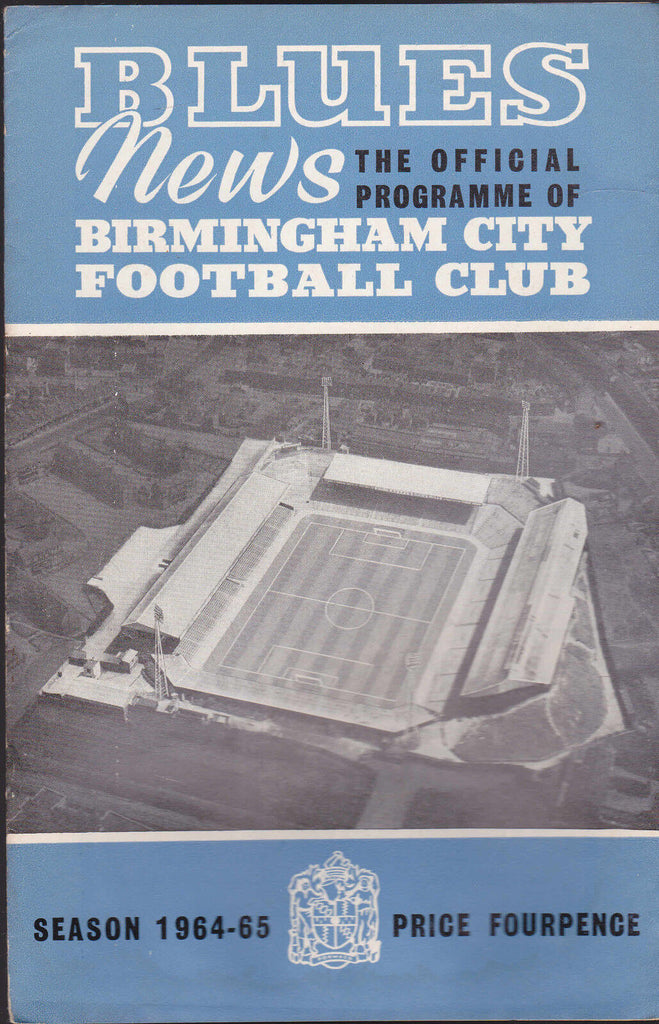 Birmingham City FC Blues News Programme v Blackpool 24 October 1964 Soccer