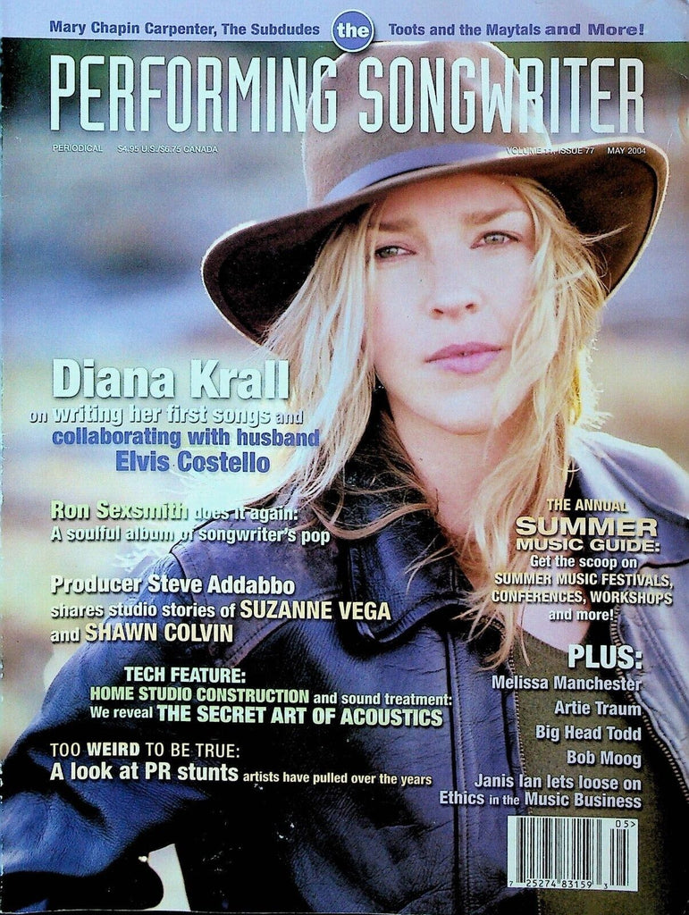Performing Songwriter Magazine May 2004 Diana Krall Ron Sexsmith Suzanne Vega