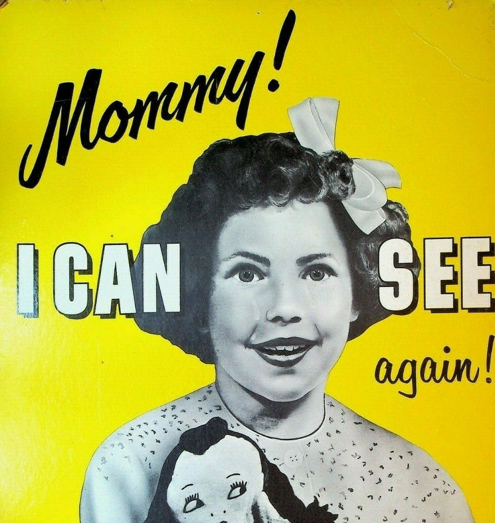 Rochester NY Eye Bank Blind Fund Drive Poster Mommy I Can See Again 1940s