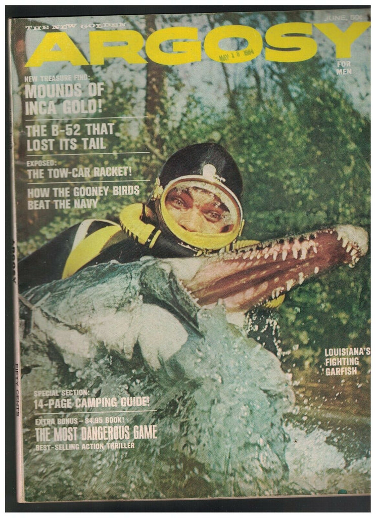 Argosy Magazine June 1964 Great Louisiana Gar Rodeo Inca Treasures Sonora