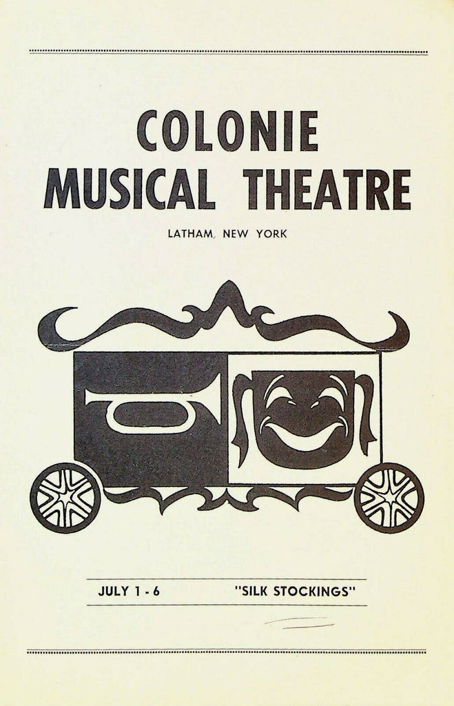 Silk Stockings Program July 1 1959 Colonie Musical Theatre Latham Marilyn Ross