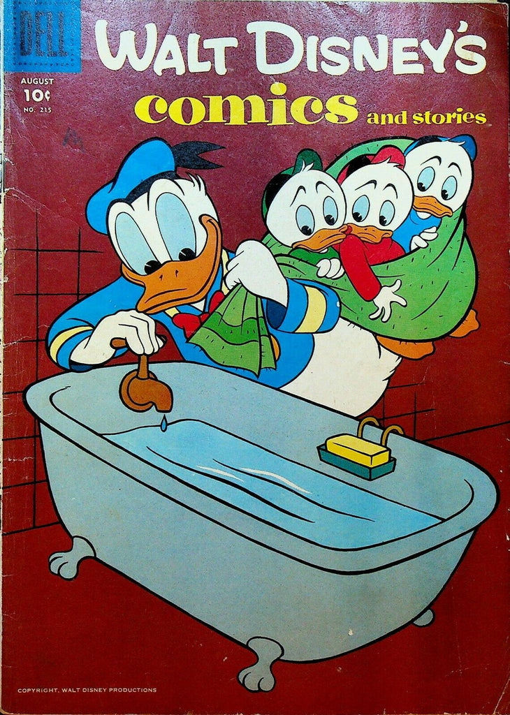 Walt Disney's Comics & Stories 215 Dell Comics 1958 Bathtub