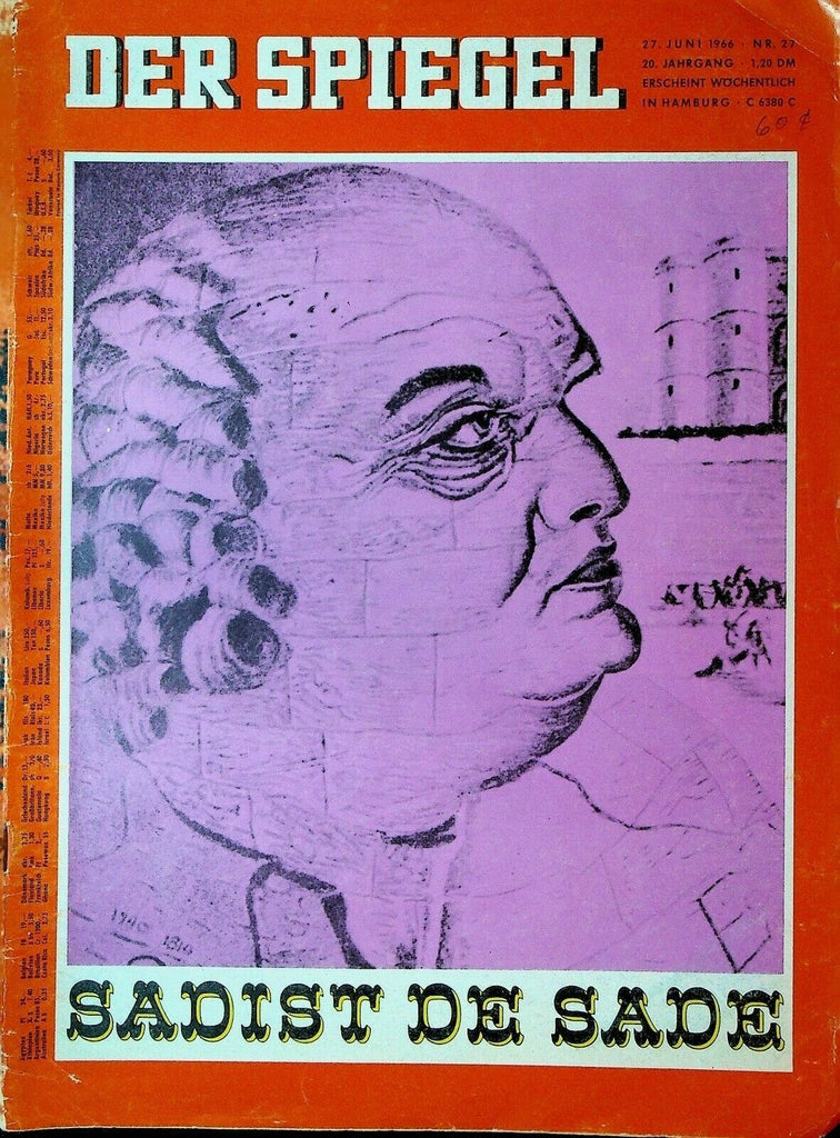 Der Spiegel Magazine June 27 1966 Sadism Coca Cola Ad Handball