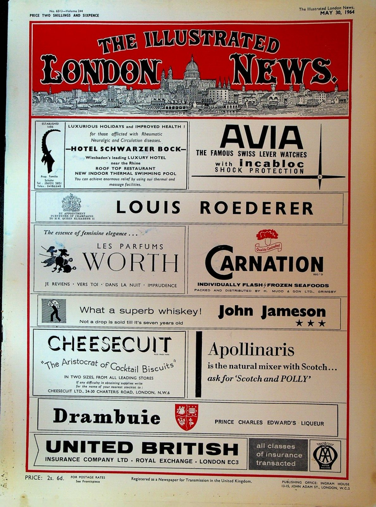 Illustrated London News May 30 1964 Project Apollo Danmark Sailing Race