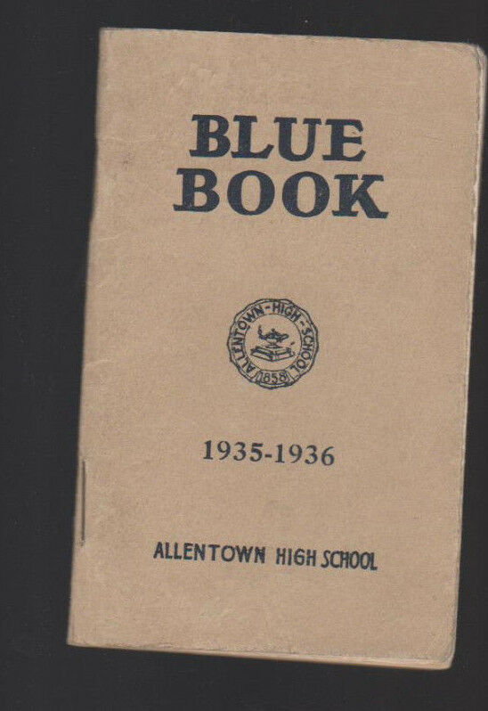 Blue Book 1935 1936 Allentown High School Pennsylvania Ruth Kincaid