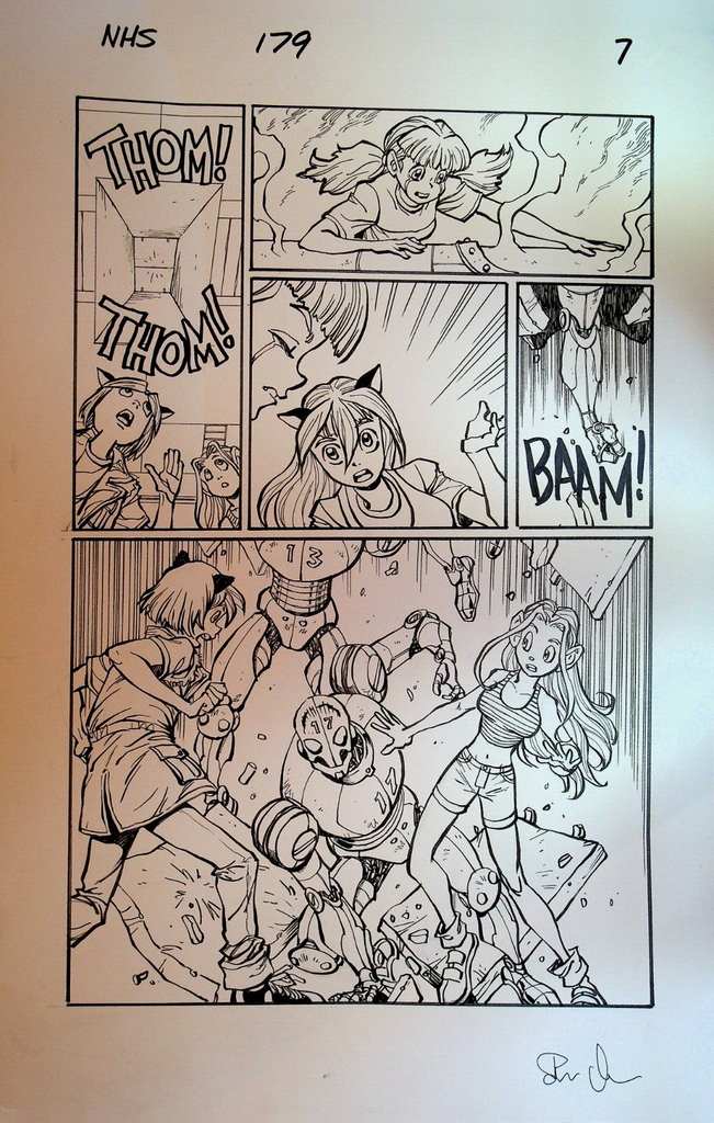 Ninja High School #179 Original Comic Art Page 7 Ben Dunn Antarctica Press 2020