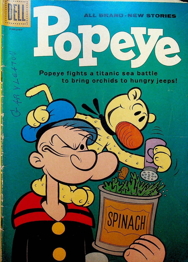 Popeye The Sailor Man 57 Dell Comics 1961 Spinach Salt The Jeep