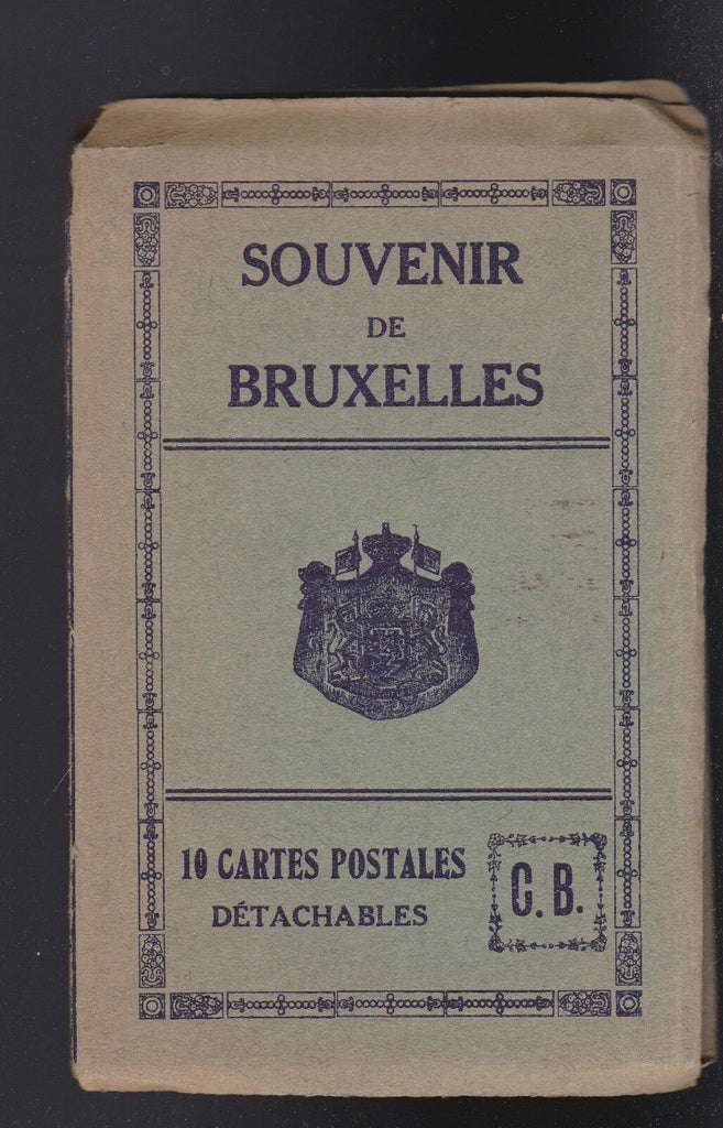 Souvenir de Bruxelles Brussels Belgium- 10 Postcard folder (1900s)