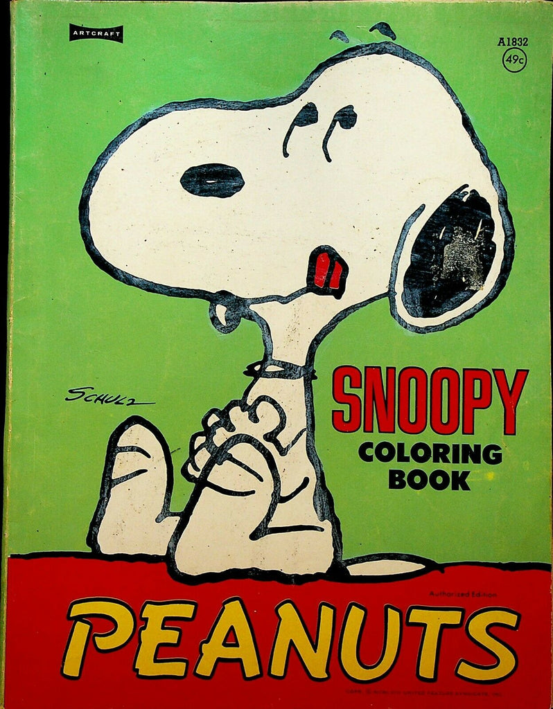 Snoopy Peanuts Coloring Book Artcraft A1832 1972 Charles Schulz