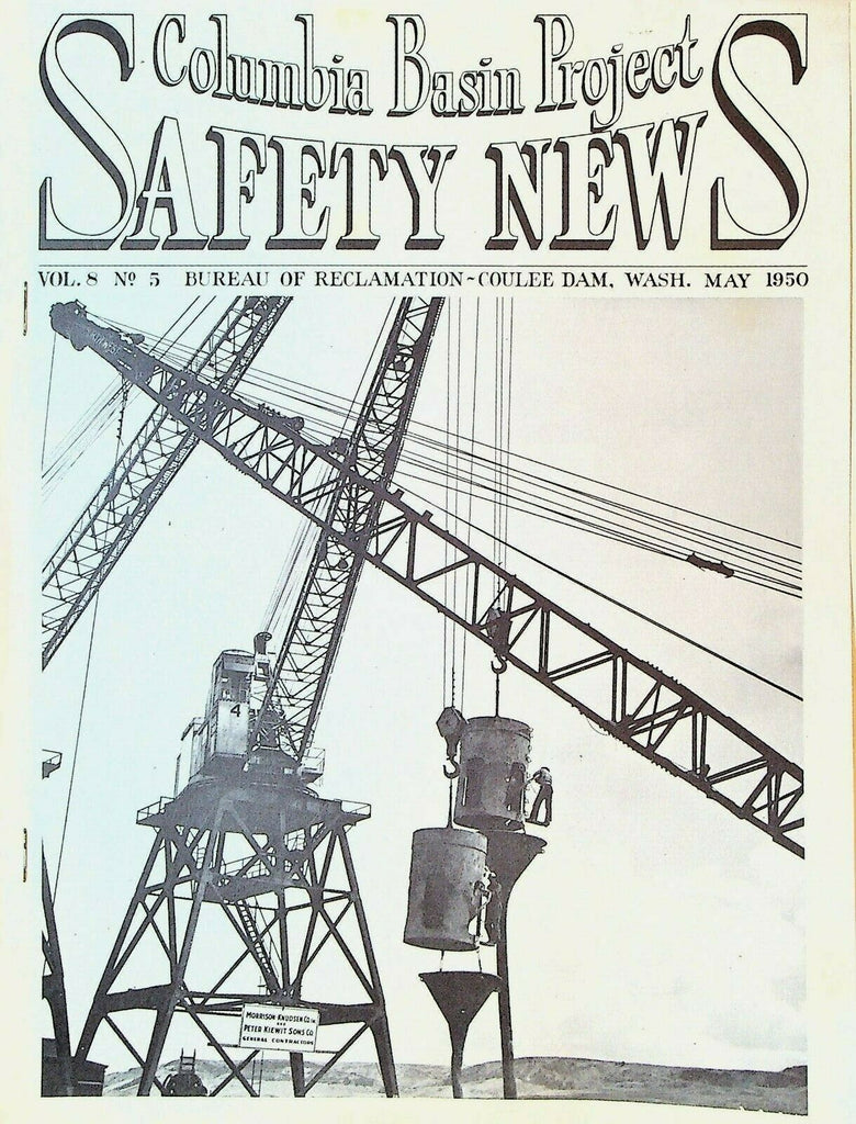Columbia Basin Project Safety News May 1950 Coulee Dam Washington