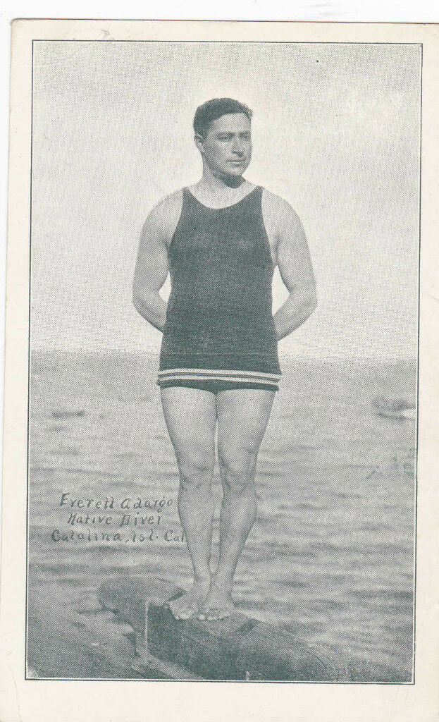 Unused postcard- Everett Adargo Native Diver- Catalina Island Ca