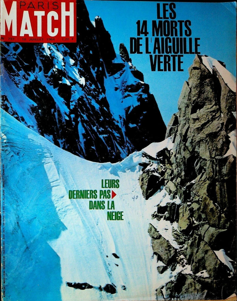 Paris Match July 18 1964 Mont Blanc Deaths Indianapolis 500 Brigitte Bardot