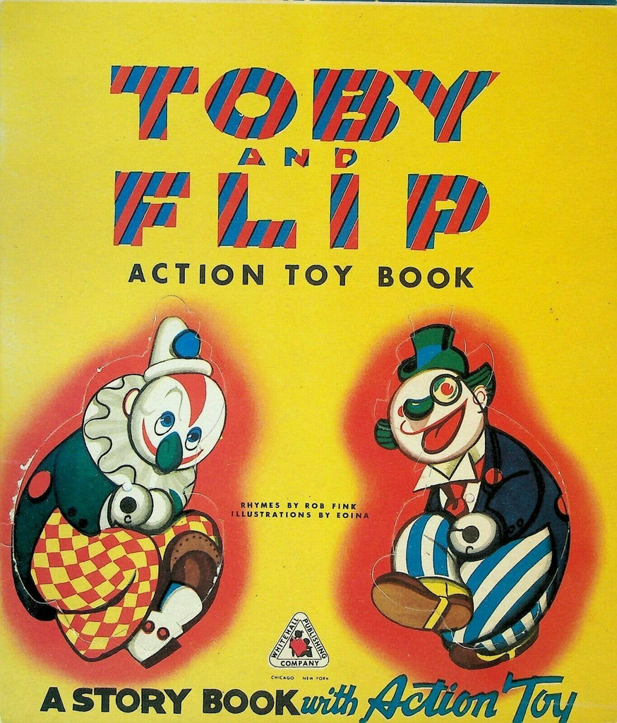 Toby & Flip Action Toy Book Rob Fink Eoina Unused 1947