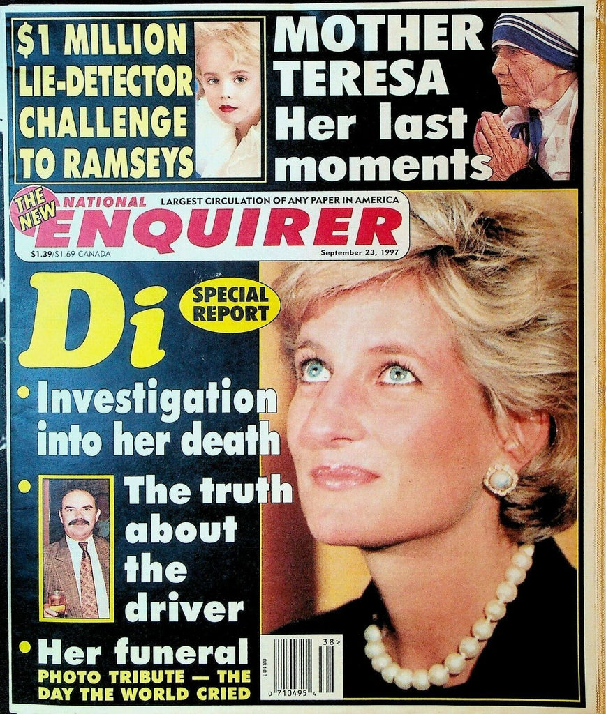National Enquirer September 23 1997 Princess Diana Mother Teresa JonBenet Ramsey