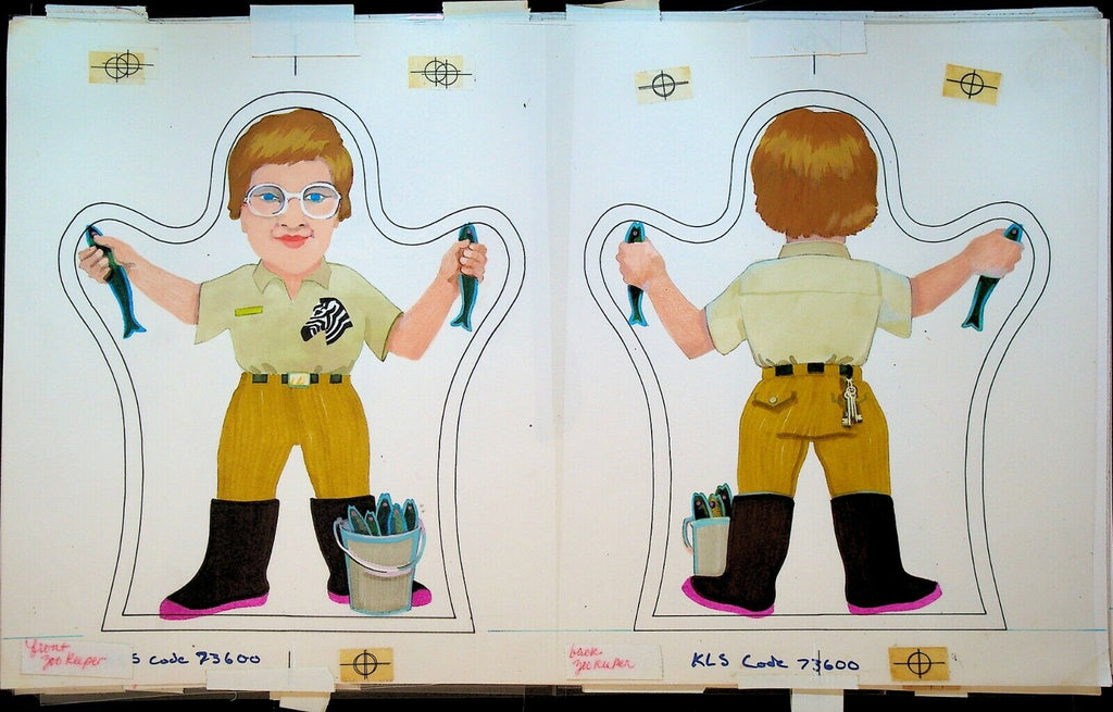 Woman Zoo Keeper Occupation Original Art Franz Altschuler 1980s