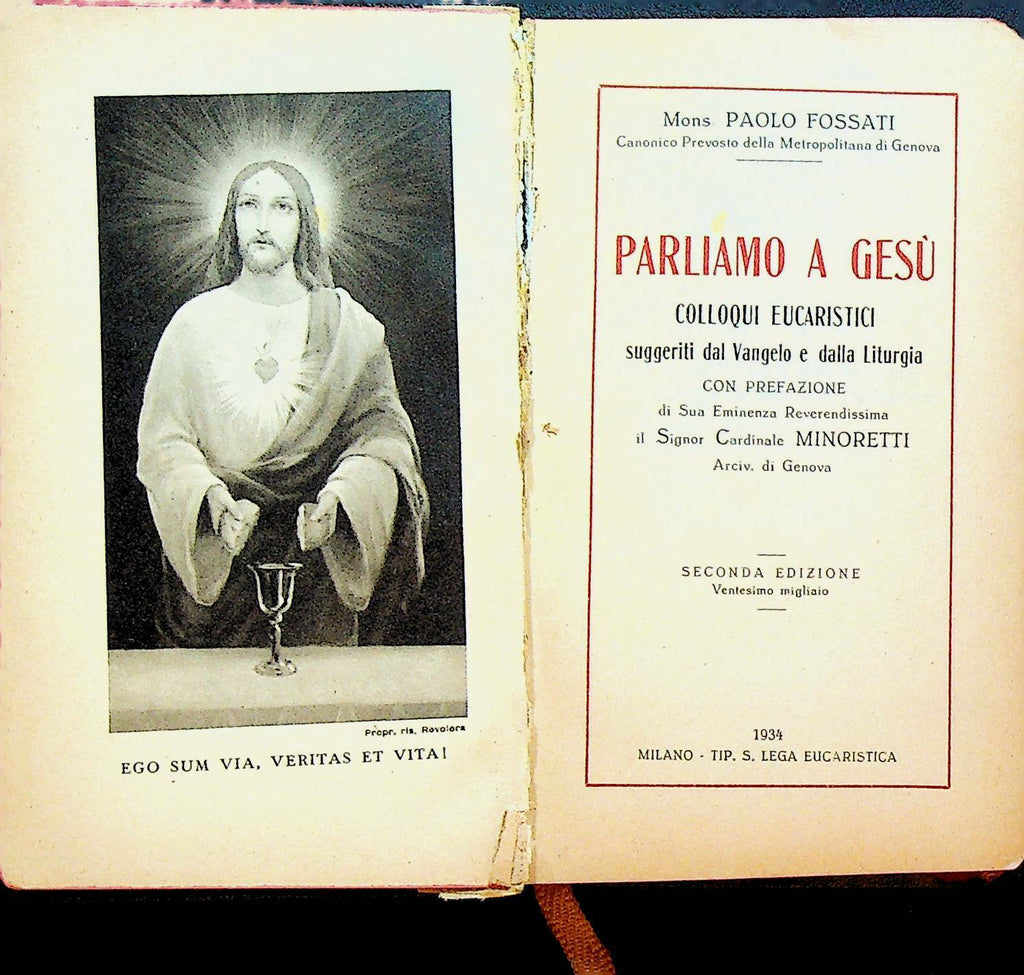 Parliamo a Gesu HC Book Paolo Fossati 1934 Christian Book