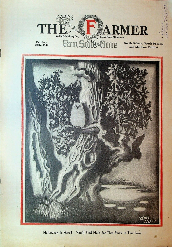 The Farmer October 29 1932 Halloween Mexico Agriculture Farming Stan Asch