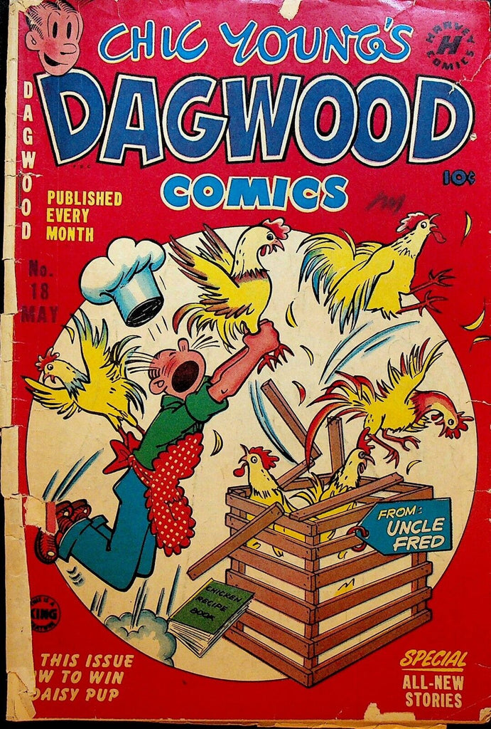 Dagwood 18 Harvey Comics Chickens Crate 1952
