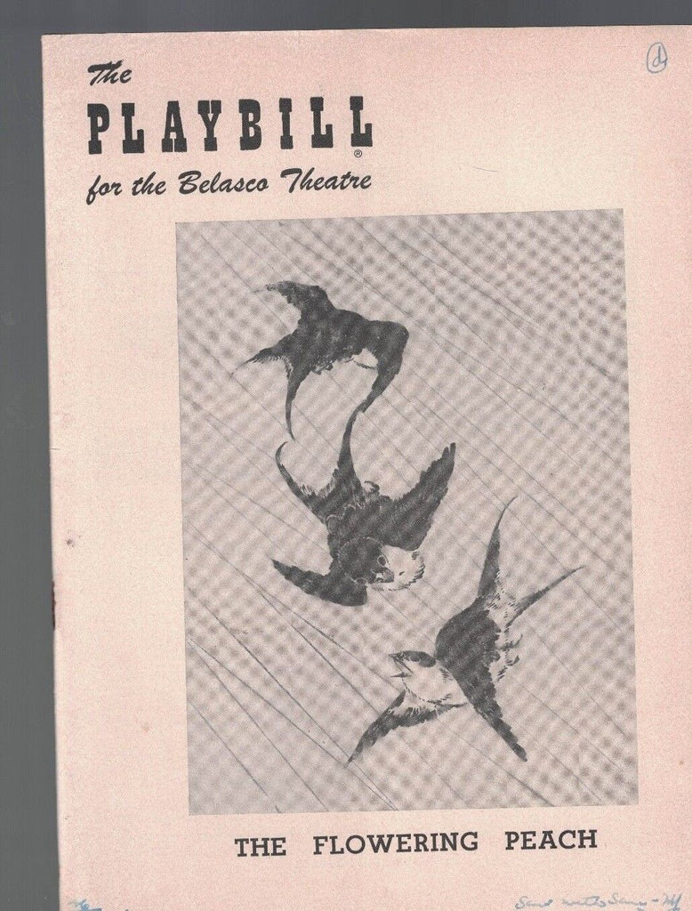 The Flowering Peach PLAYBILL Menasha Skulnik Janice Rule January 3 1955