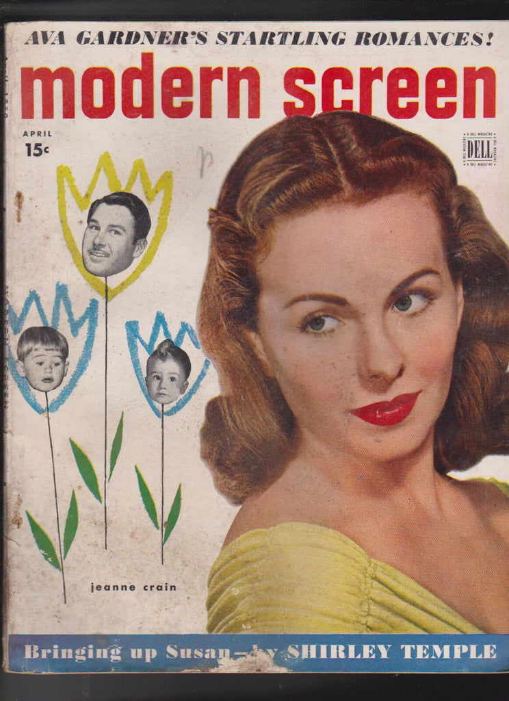 Modern Screen Magazine Jeanne Crain Ava Gardner Shirley Temple April 1950