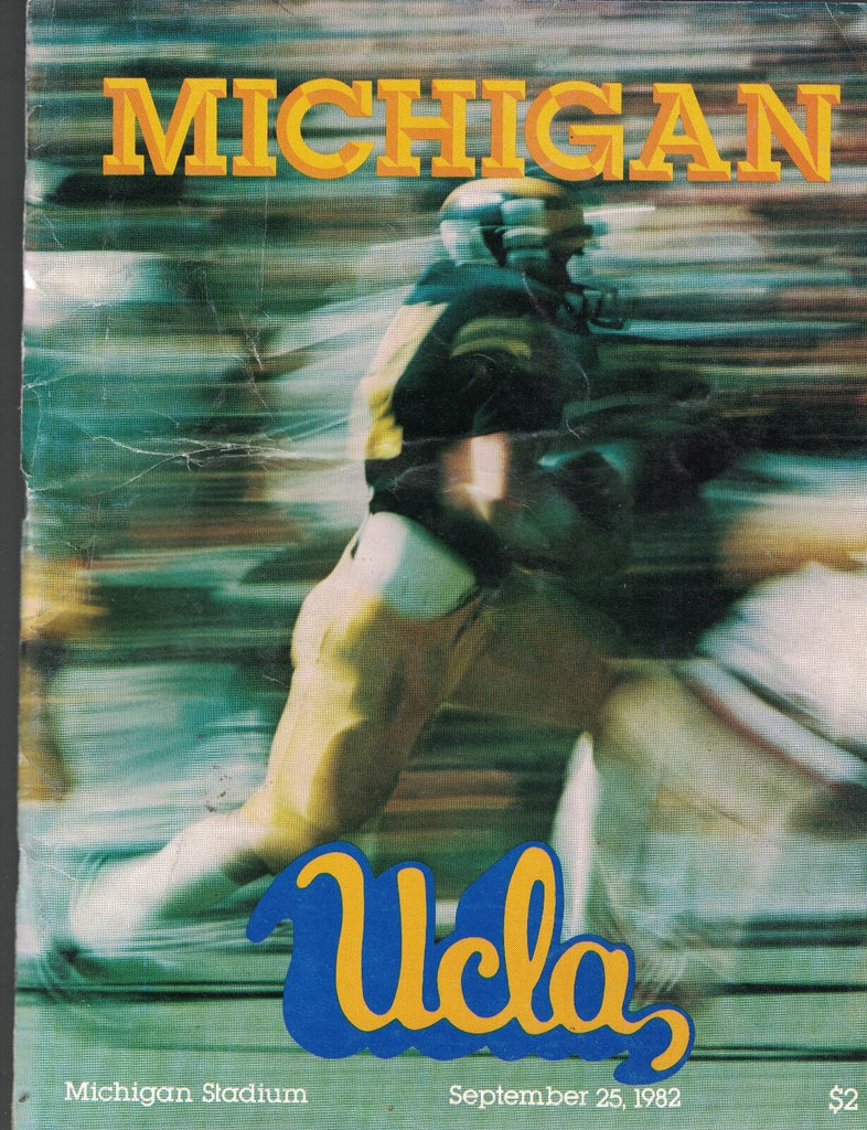 UCLA Bruins at MICHIGAN WOLVERINES NCAA Football Program September 25 1982