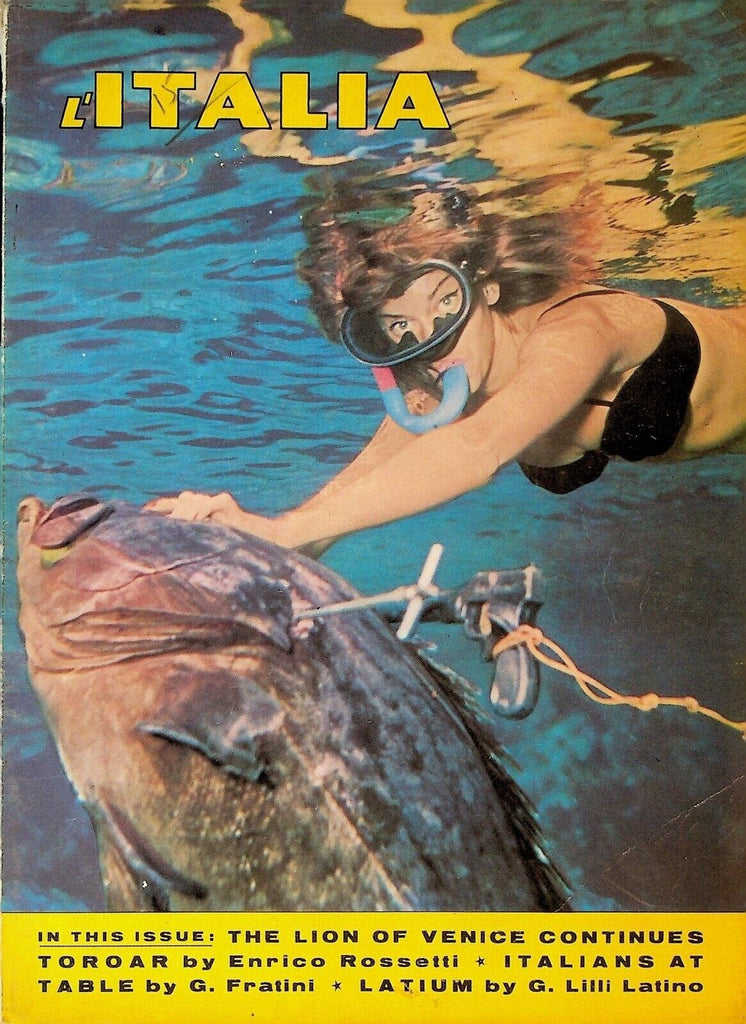L'Italia Magazine August 1963 Venice Latlum Sardinia Travel Tourism